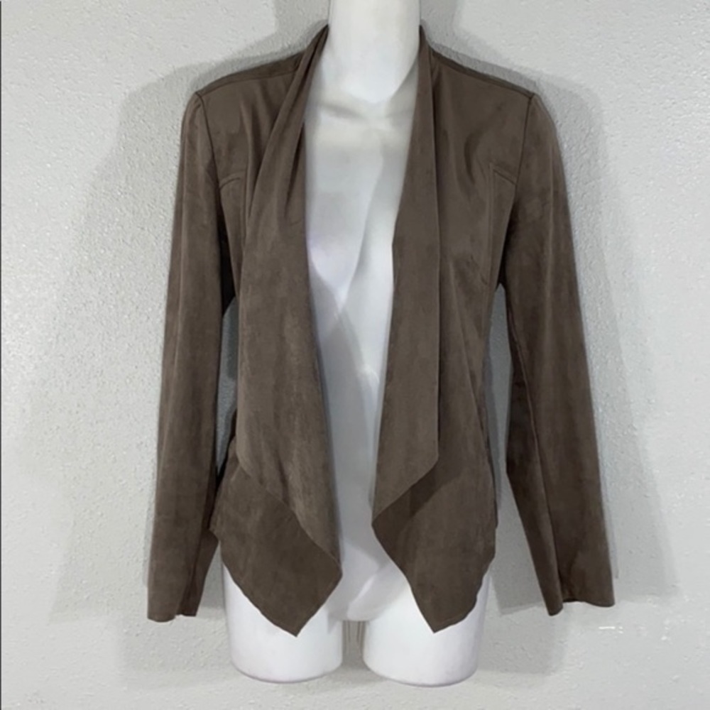 Kut from the Kloth Tayanita taupe vegan suede open jacket - Picture 6 of 11